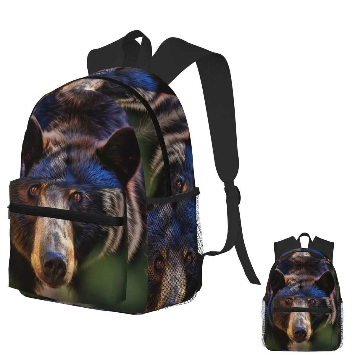 

Bear Student Backpack School Bag Hiking Travel Daypack for Men Women Fashion Bookbag Shoulder Bags