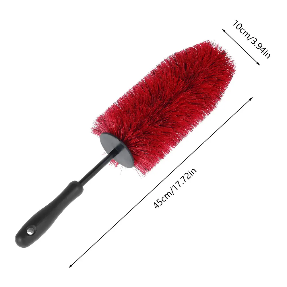 Car Wheel Rim Tire Cleaning Brush Soft Bristle Cleaner Non Scratch Auto Detailing Washing Tool flexible for all wheel types