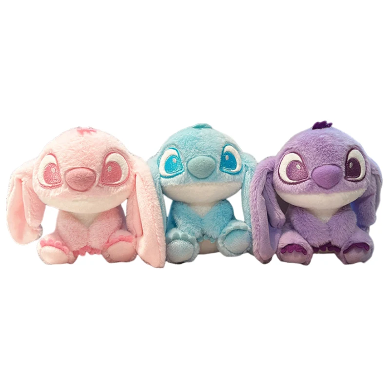 

Lilo & Stitch Soft Rubber Keyring Ears Stitch Bag Pendant Pink Angel Keychain Fashion Car Accessories Disney Key Chain Kid Gifts