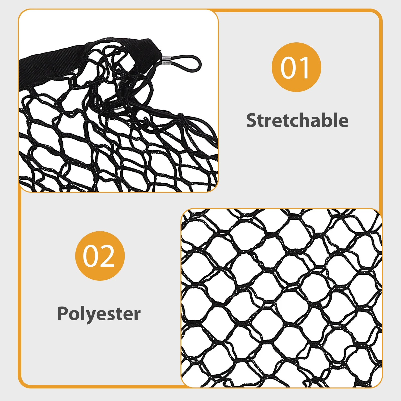 

Double Layer Cargo Net Storage Organizer Stretchable Mesh Net For Suv Truck Trunk Durable Heavy Duty Easy Installation Rear