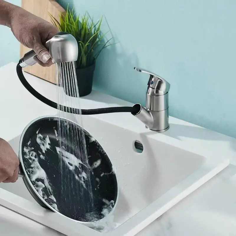 Adjustment Shower Head Convenient Sink Attachment 2 Pull Out Head Practical Sink Upgrades for Household