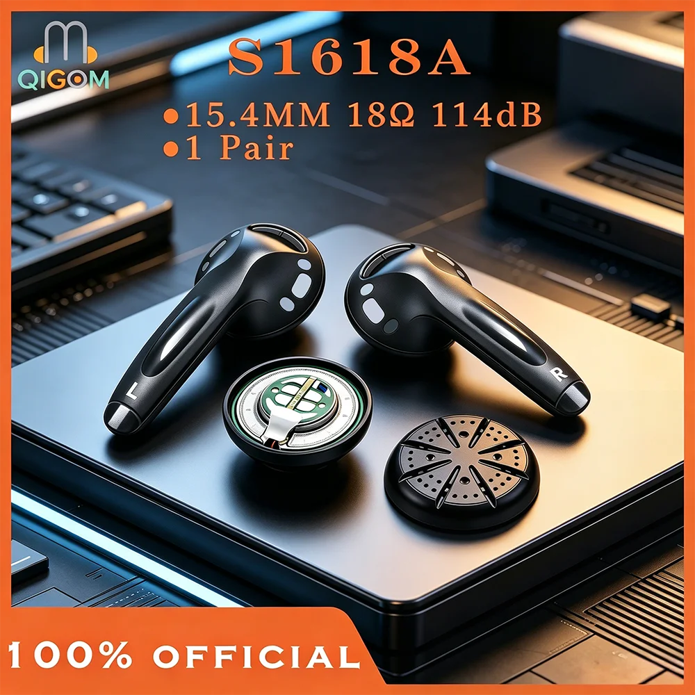 QIGOM S1618A 15.4MM 18Ohm 114dB Earphone Driver Full Frequency Balanced Clear Sound Warm Tone Bass Focus Phone Direct Play