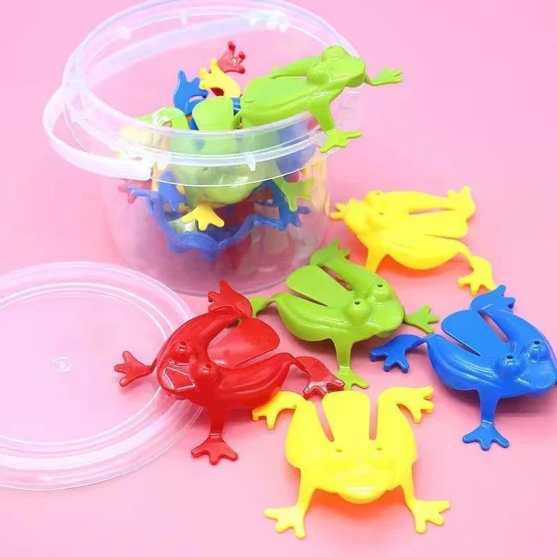 50/20/10Pcs Jumping Frogs Toys Mini Transparent Plastic Children Finger Action Training Toy Birthday Party Favors Little Gifts