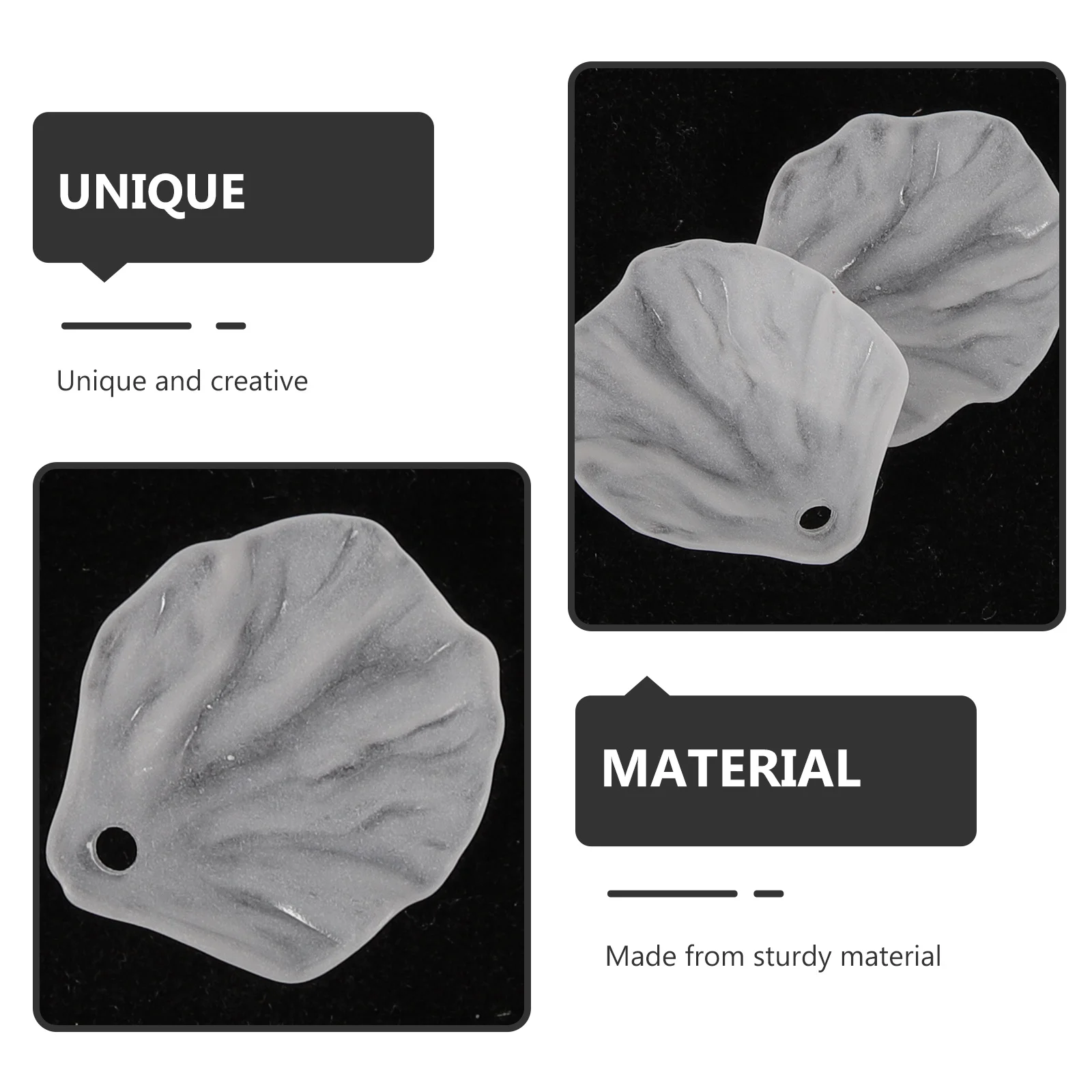 100 قطعة كأس زهرة الأكريليك اكسسوارات دائم مجوهرات سحر ل عقد دي اي واي سوار المفاتيح سحر المجوهرات