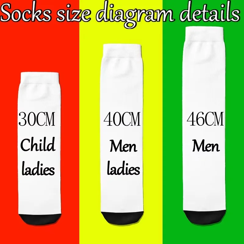 Custom Cartoon Print Your Photo Face Socks Personalized Long Socks Colorful Socks for Men Women Funny Cute Socks Gifts