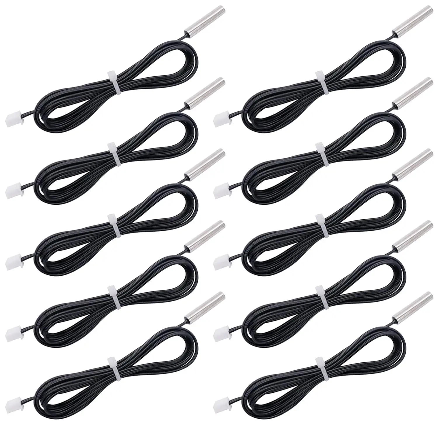 10 Uds NTC 10K 3950 Ohm sonda del Sensor de temperatura impermeable sonda del Sensor térmico Digital inoxidable longitud del Cable 1M