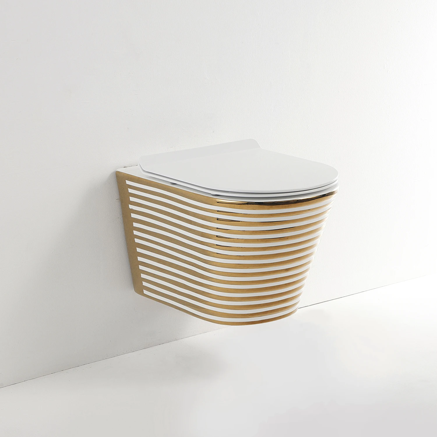High Temperature Ceramic Wall Hung Toilet Sanitary Ware Bathroom Easy Clean Rimless Toilets