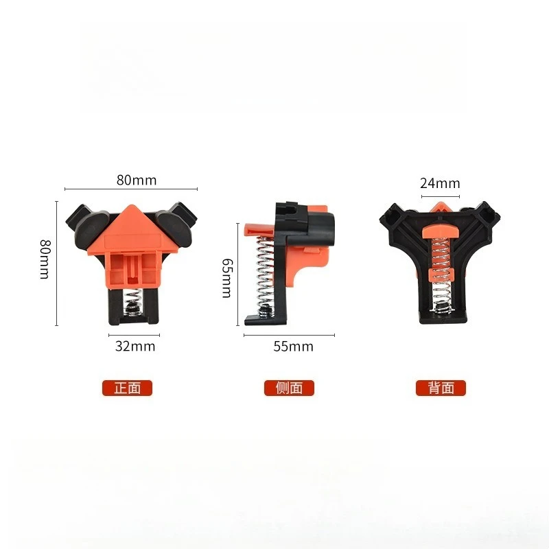 90 Degree Right Angle Clamp Quick Release Woodworking Corner Clamp for Picture Frame Cabinet DIY Carpenter Spring Grip Tool Gift