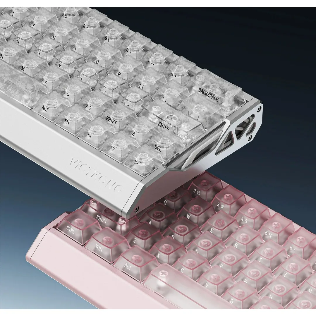 Teclado Mecânico VICTKONG DV63 Personalizado, Modo Único, Carcaça de Alumínio CNC, Switch Magnético, RGB, Gasket, Teclado Gamer para E-sports