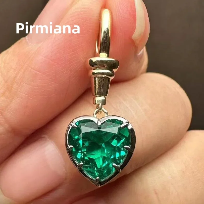 Pirmiana 14K Yellow Gold 2.3ct Lab Grown Emerald Pendent Engagement for Women