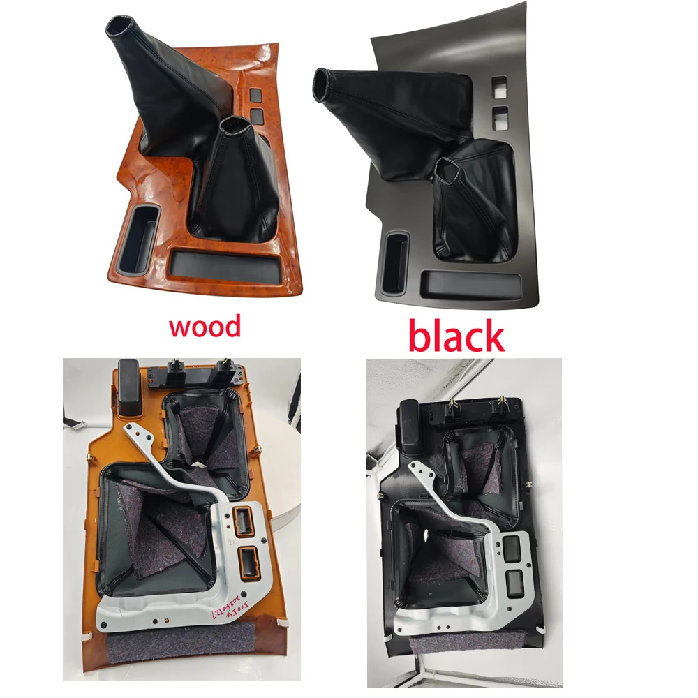 Y1For Toyota LC100 FJ100  For Land Cruiser 100 Center Console Wooden Gear Shifter Penal Trim Replacement MT Interior Accessories