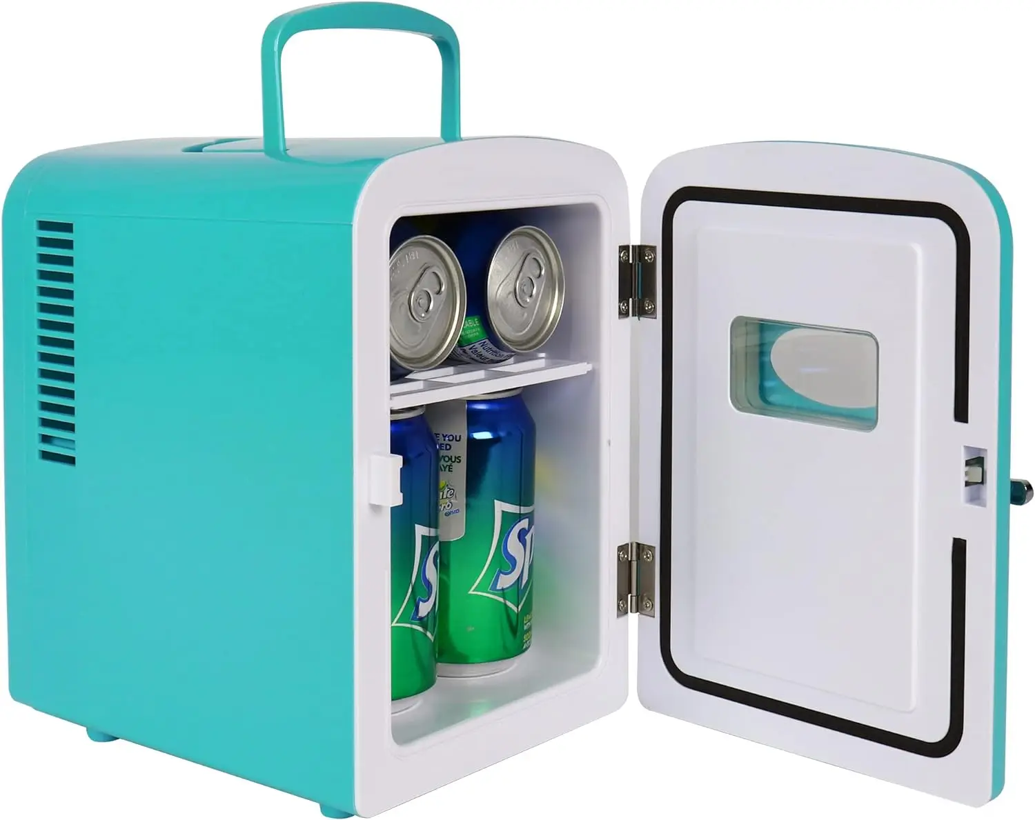 Retro Mini frigo 4 litri/6 lattine AC/DC dispositivo di raffreddamento termoelettrico per la cura della pelle, cosmetici, farmaci, dormitorio, camera e viaggi (Aqua