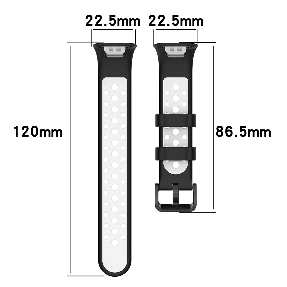 Two-color Silicone Strap for Xiaomi Mi Band 7 Pro Breathable Watchband Bracelet Wristband