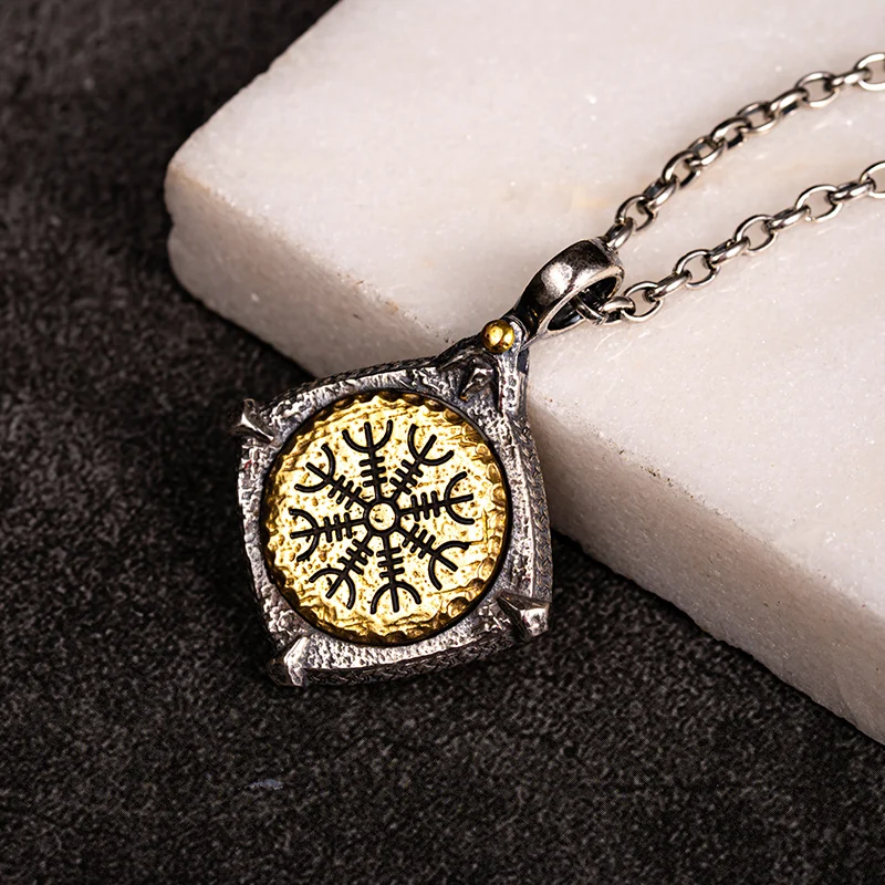 

Viking Rune of Flame silver pendant men's Seal necklace Jewelry