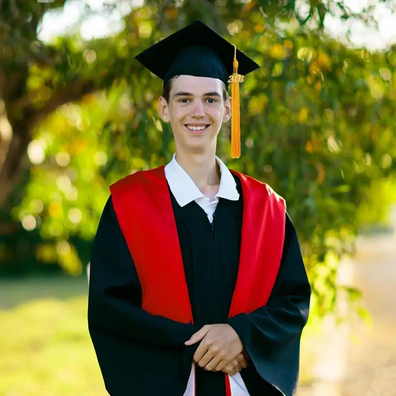 Graduation Robe Hat Gown Academic Ceremony Grown With Graduation Hat Graduation Costume With Tassel For College Graduation