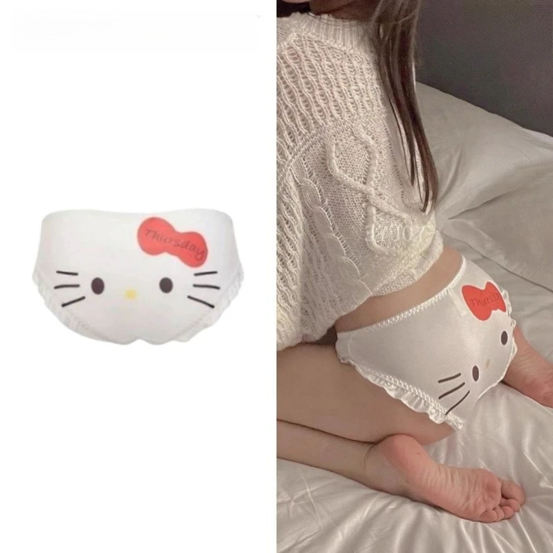

Hello Kitty Kuromi Underwear Cartoon Print Y2K Kawaii Sexy Underwear Sanrio Cute Personality Student Underwear Sweet Girl Gift