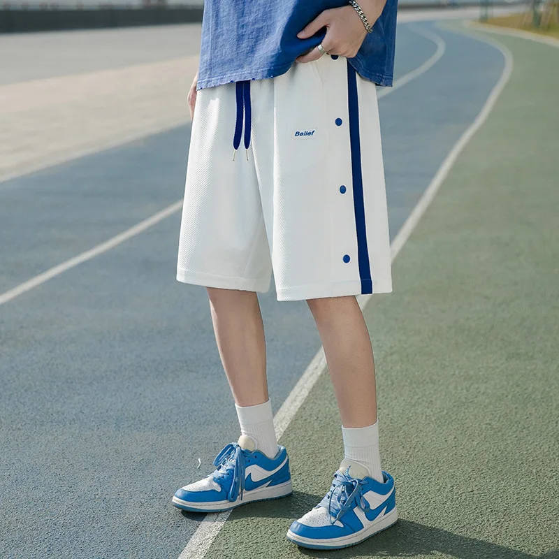 

2023 Summer New Light Luxury Fashion Casual Beach Pants Men Straight Shorts Loose Pants Boutique Clothing Simple Style