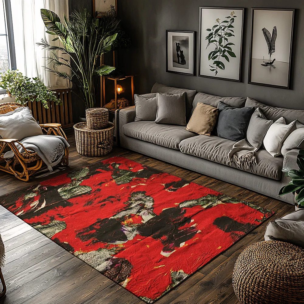 

Абстрактный коврик, современный нескользящий напольный коврик для гостиной, спальни, домашний декор, ковер, моющиеся внутренние коврики, подарок