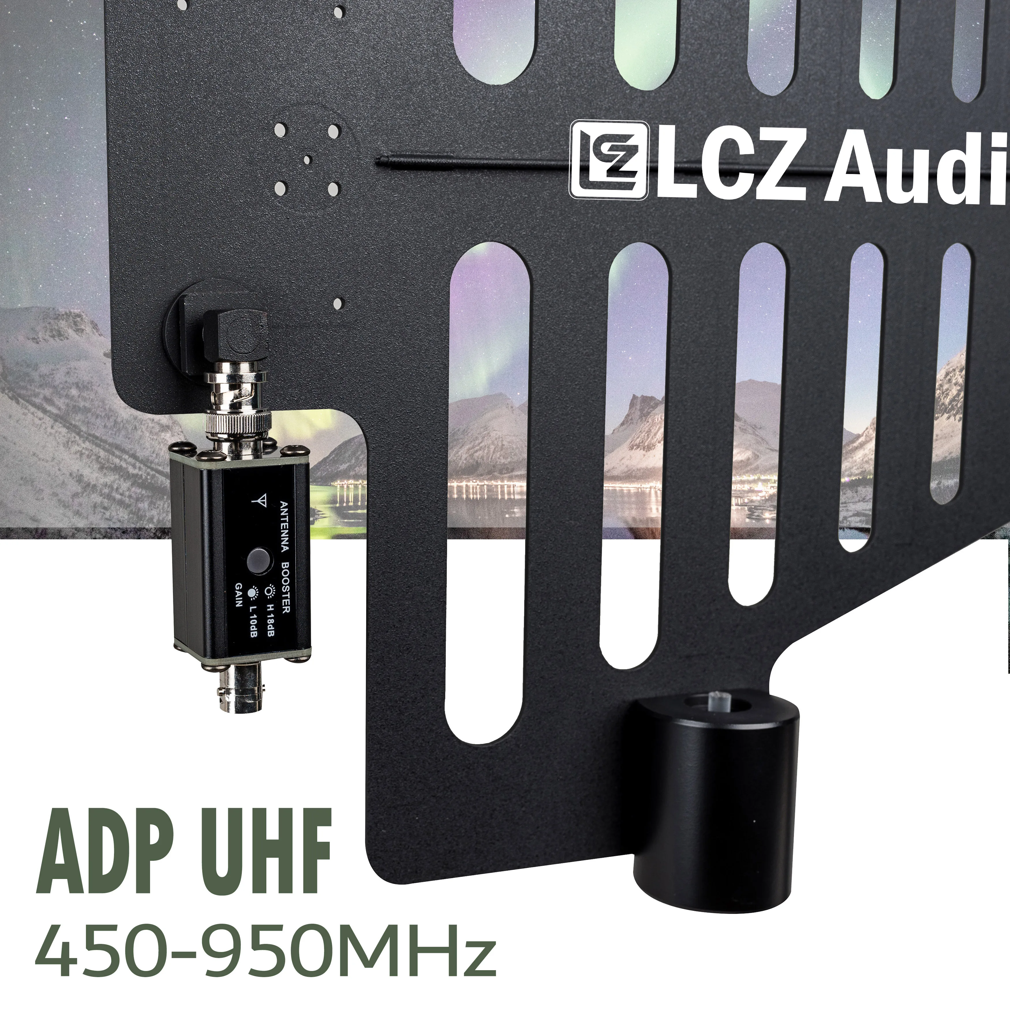 LCZ AUDIO AT80 A8 UHF distributore di antenne a banda larga ripetitore di segnale RF distribuzione dell'amplificatore dell'antenna per microfono da palcoscenico