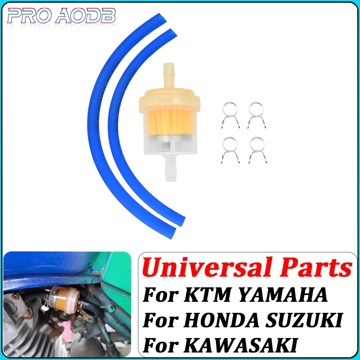 

Motorcycle Accessories Gas Fuel Filters and Fuel Pipe For49cc 50cc 110cc 125cc Moped Scooter ATV Go Kart Motocross Dirt Pit Bike