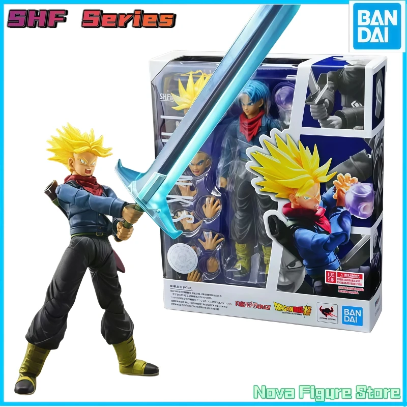 En Stock, Figura de Acción Bandai SHF Future Trunks con Espada Grande Rota, Super Saiyan, Dragon Ball Super