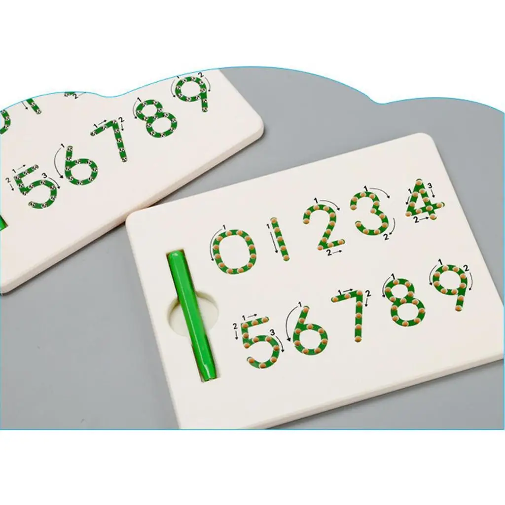 Magnetic Number Drawing Board with Pen Educational 0-9 Writing Toys Age 3+
