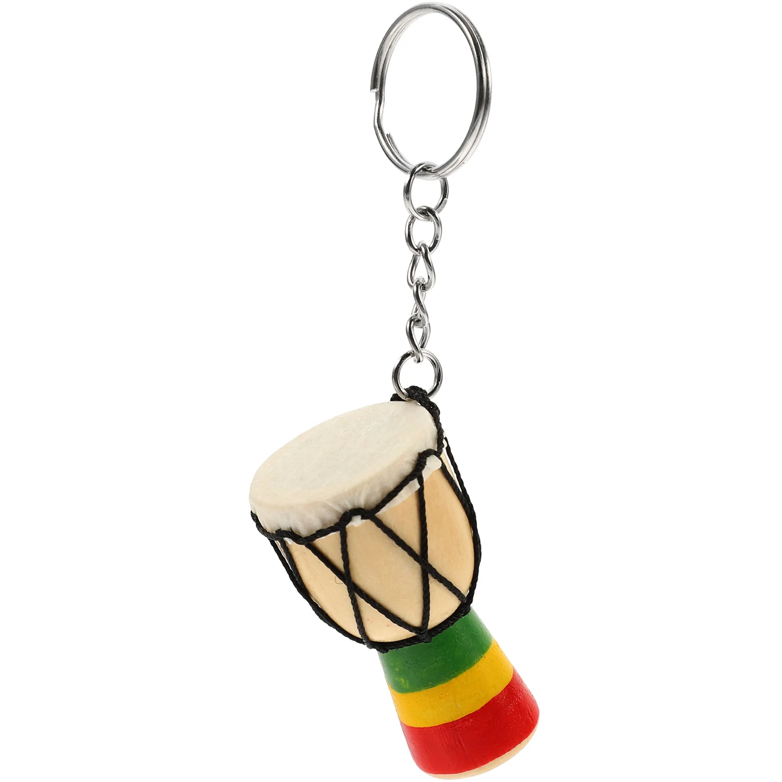 Key Chain Keychain Drum Decorative Instruments Keychains Backpack Pendant Retro Wooden Miss