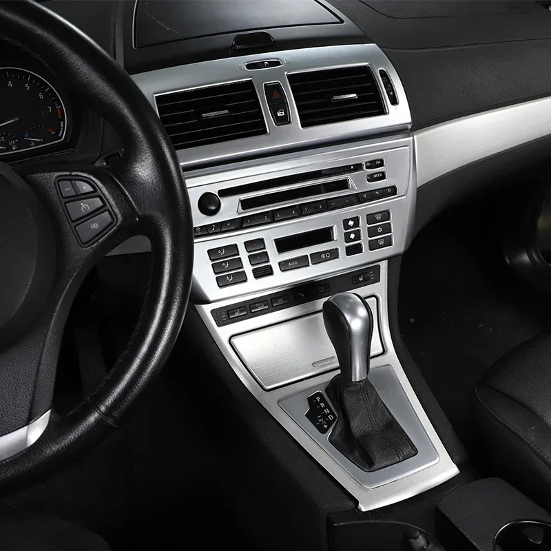 For BMW X3 E83 2006-210 ABS Silver Car Gear Shift Steering Wheel Air Conditioner Outlet Frame Cover Trim Sticker Car Accessories - Image 5