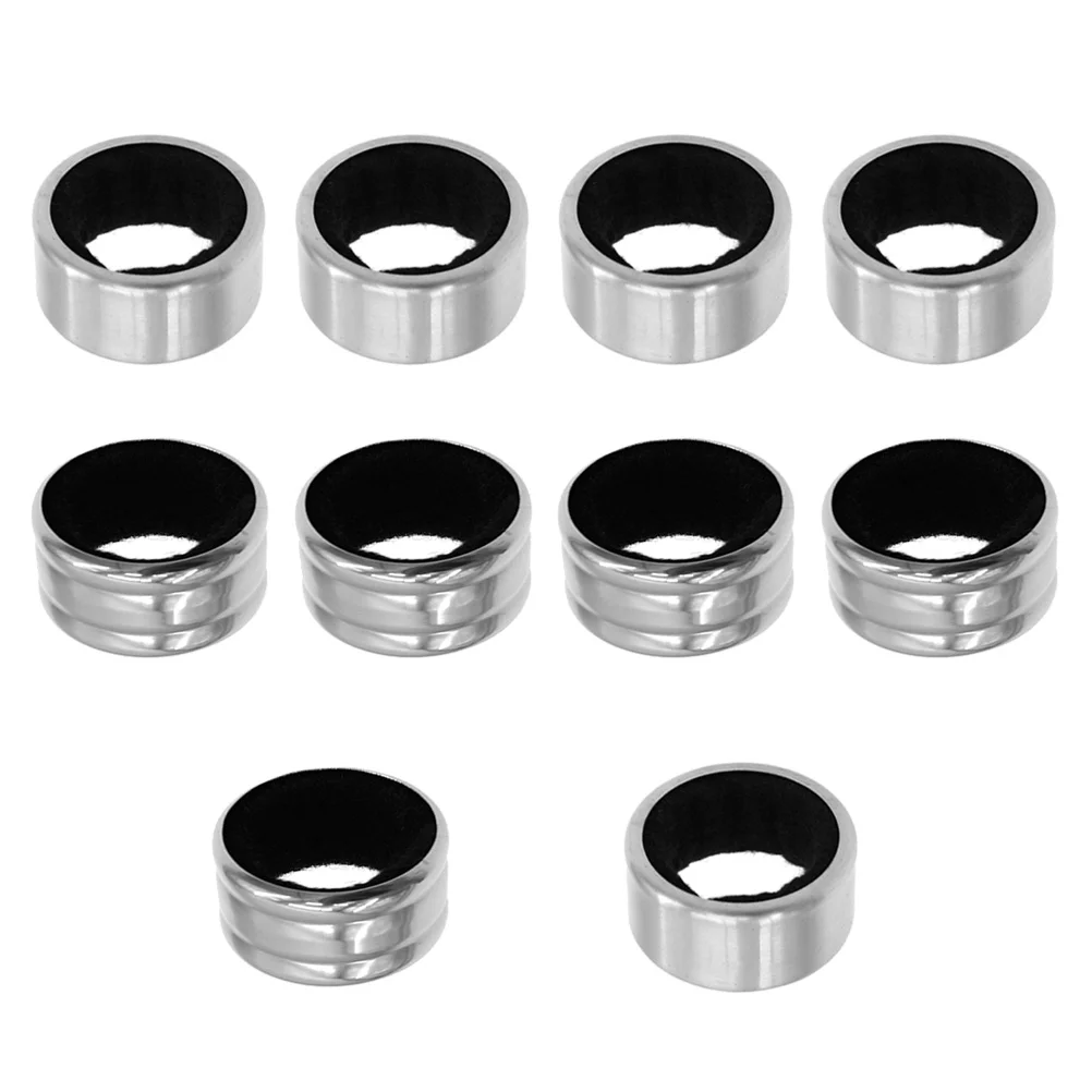 10pcs Stainless Steel Drip Stop Rings Bottle Collar Bump and Plane Ring Leak-Proof Anti-Overflow Ring