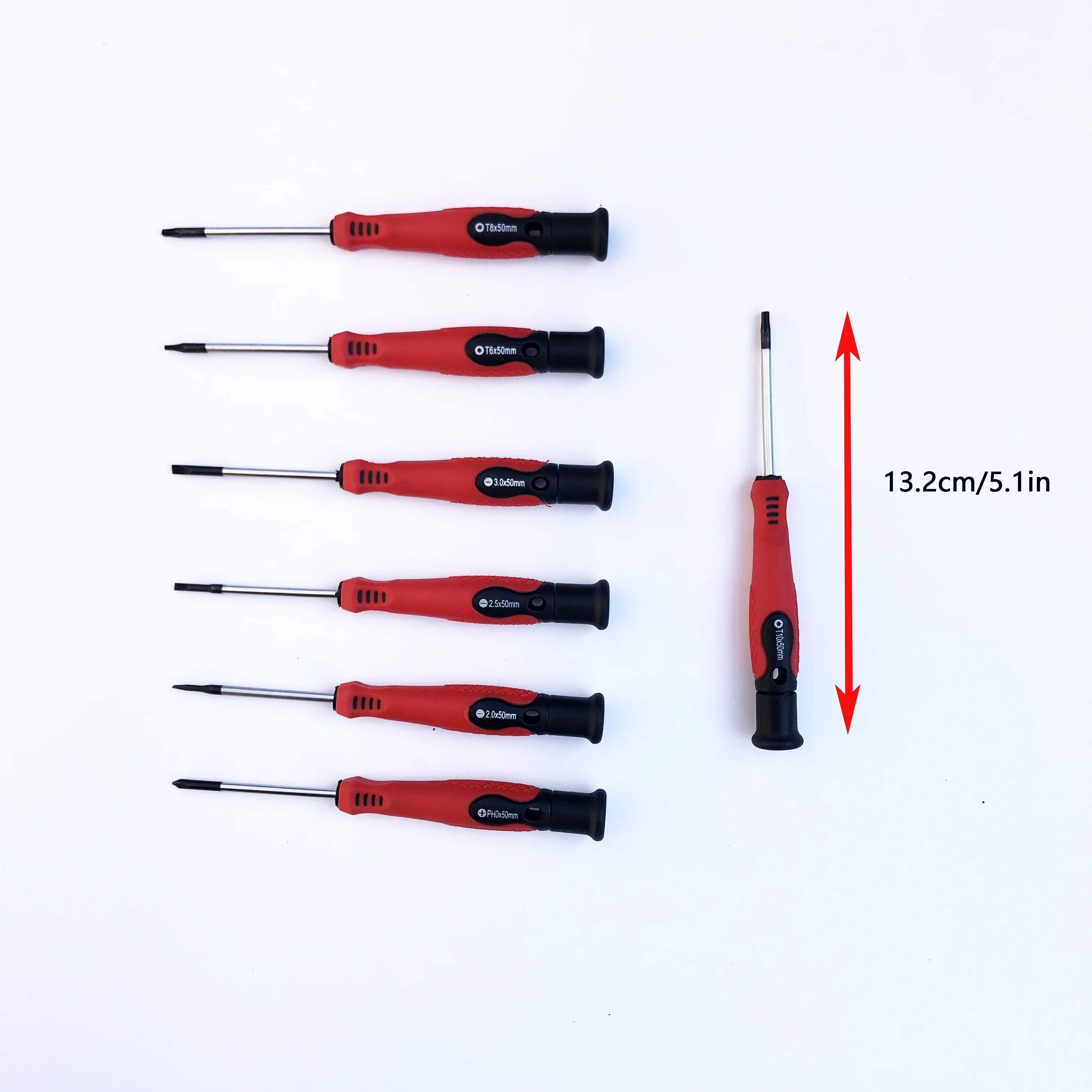 Precision Screwdriver Set of 7, Small Eyeglass Repair Screwdrivers with T6 T8 T10 & Ph0 2.0 2.5 3.0 Flathead Screwdriver, Repair