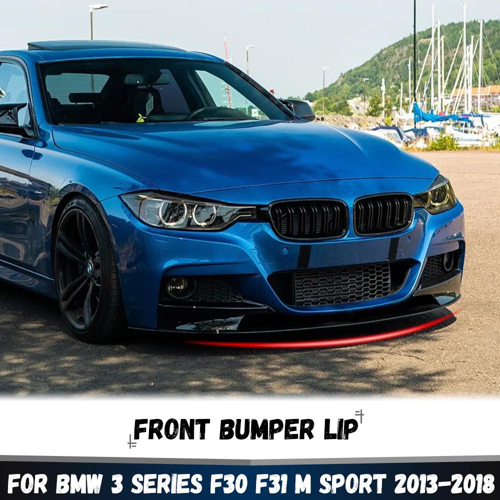 For BMW 3 Series F30 F31 M Sport 2013-2018 328i 330i 335i Front Bumper Lip Spoiler Splitter Diffuser BodyKit Tuning