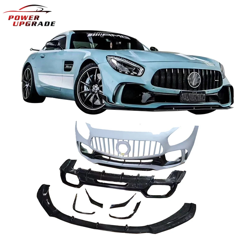 Suitable For Mercedes-Benz AMG GT GTS GTC Dry Carbon Fiber Car Front And Rear Bumper Lip Tail Kit Modified PD Style