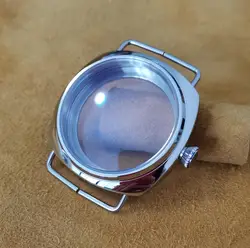 Watch accessories 45mm polishing 316L Stainless steel Watch case Mineral glass for ETA 6497 ETA 8498 ST 3600 ST3621 Movement