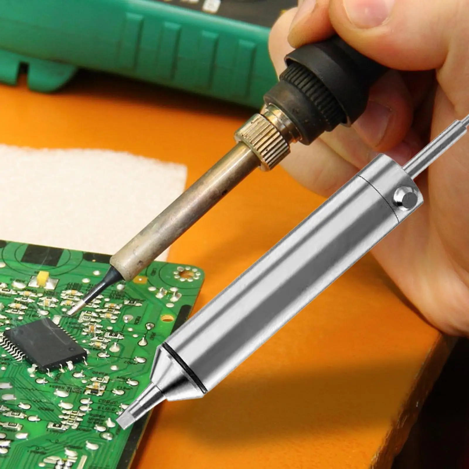 Desoldering Vacuum Pump Soldering Removal Tool Aluminum Alloy 15x2cm Smooth to