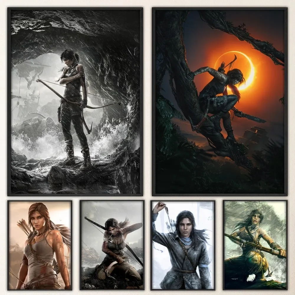 

Game T-Tomb Raider Lara Poster Vintage Poster Prints Art Home Painting Bathroom Kitchen Bar Accessories Wall Sticker Large Size