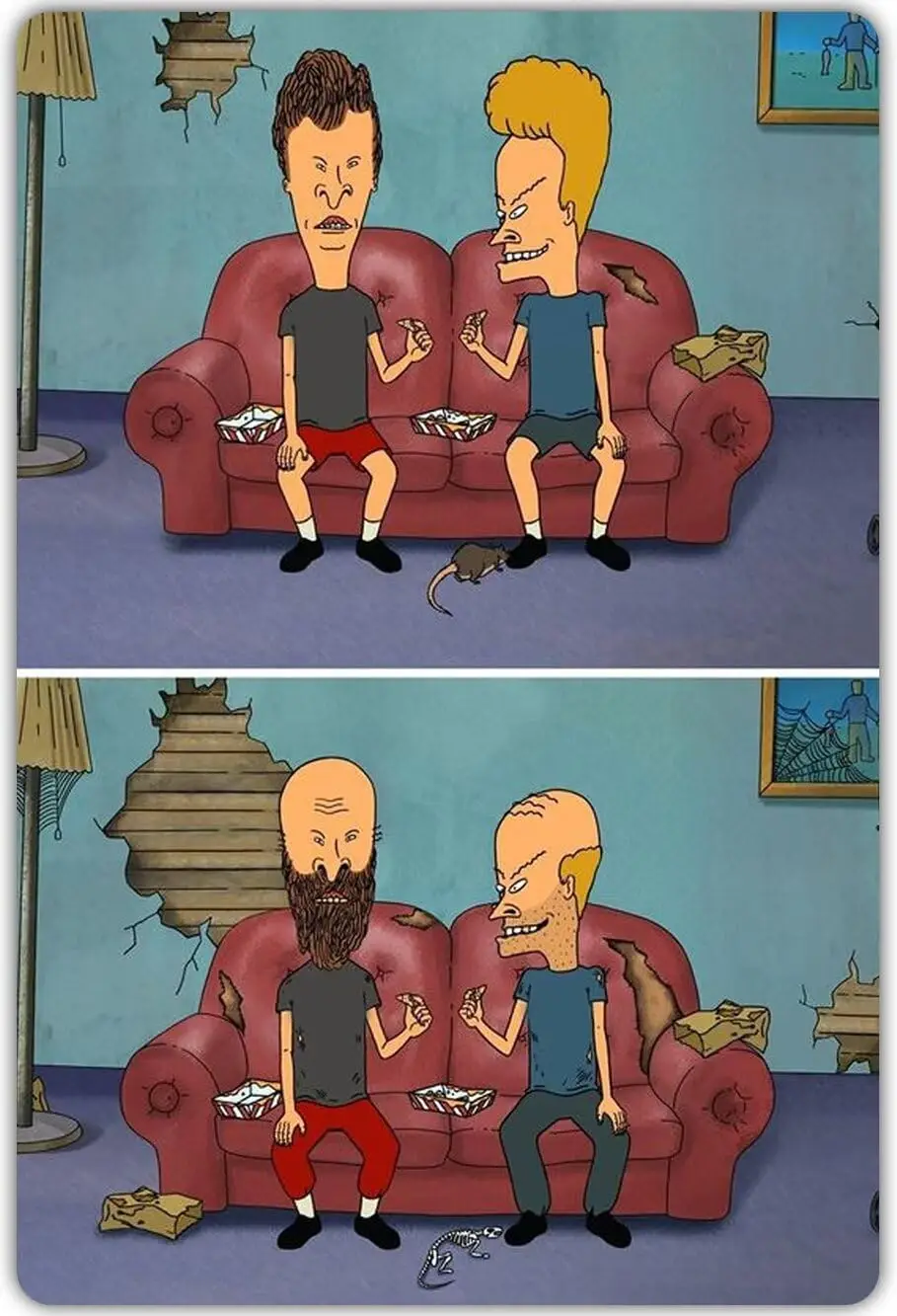 LTIZ Retro Cute Cartoon Metal Tin Sign Beavis Poster Butthead Vintage Metal Plaque Wall Decor Gift For Bathroom Restaurant Farm-