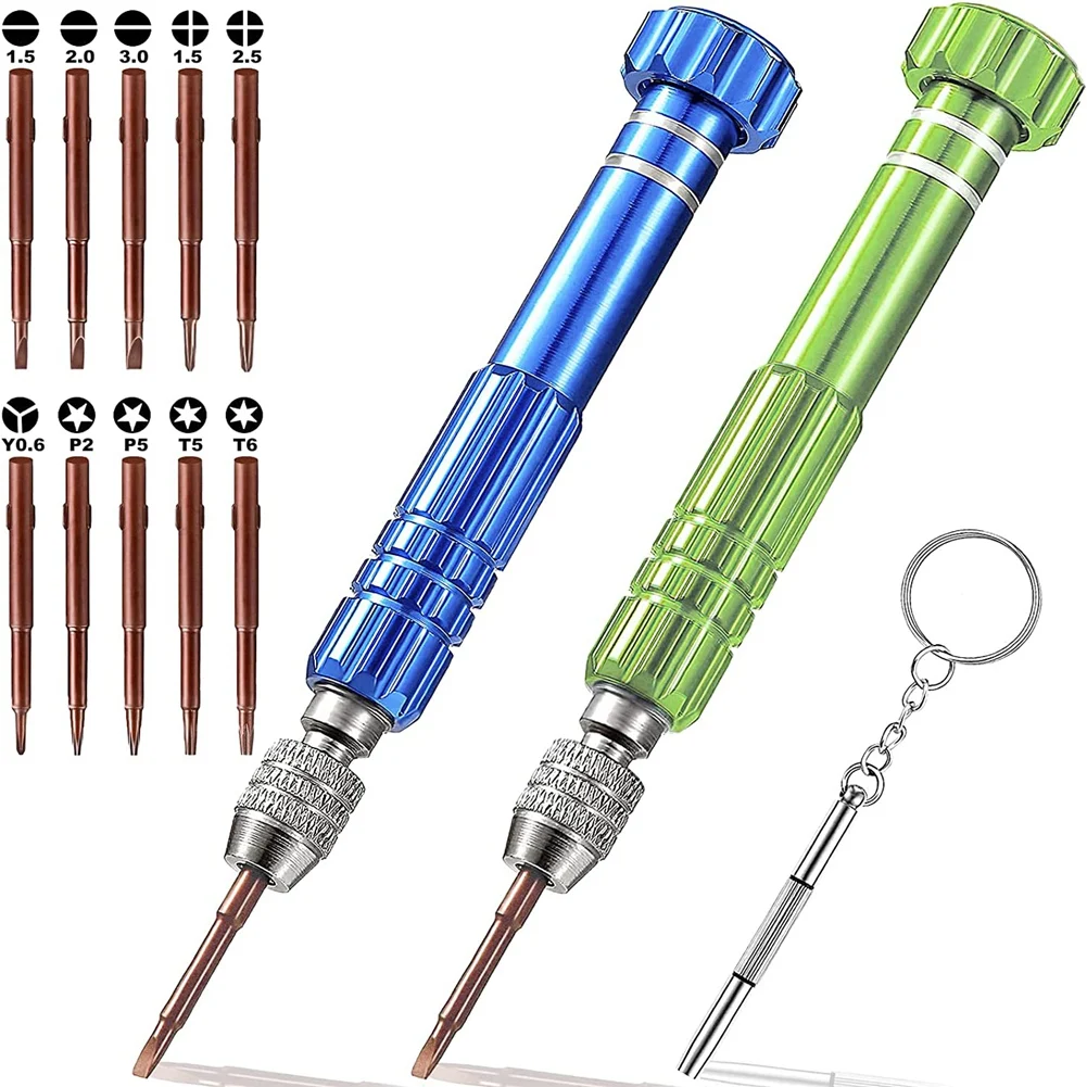 Glasses Screwdriver, Eyeglass Repair Kit with 10 Magnetic Screwdriver Tips, for Watch Phone Laptop Jewelry Electronic