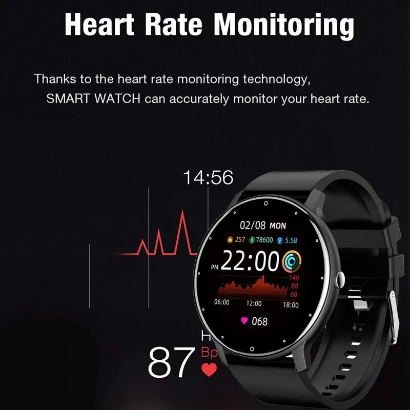 LIGE 2024 Neue Männer Smart Uhr Echtzeit Aktivität Tracker Heart Rate Monitor Sport Frauen Smart Uhr Männer Uhr für Android IOS