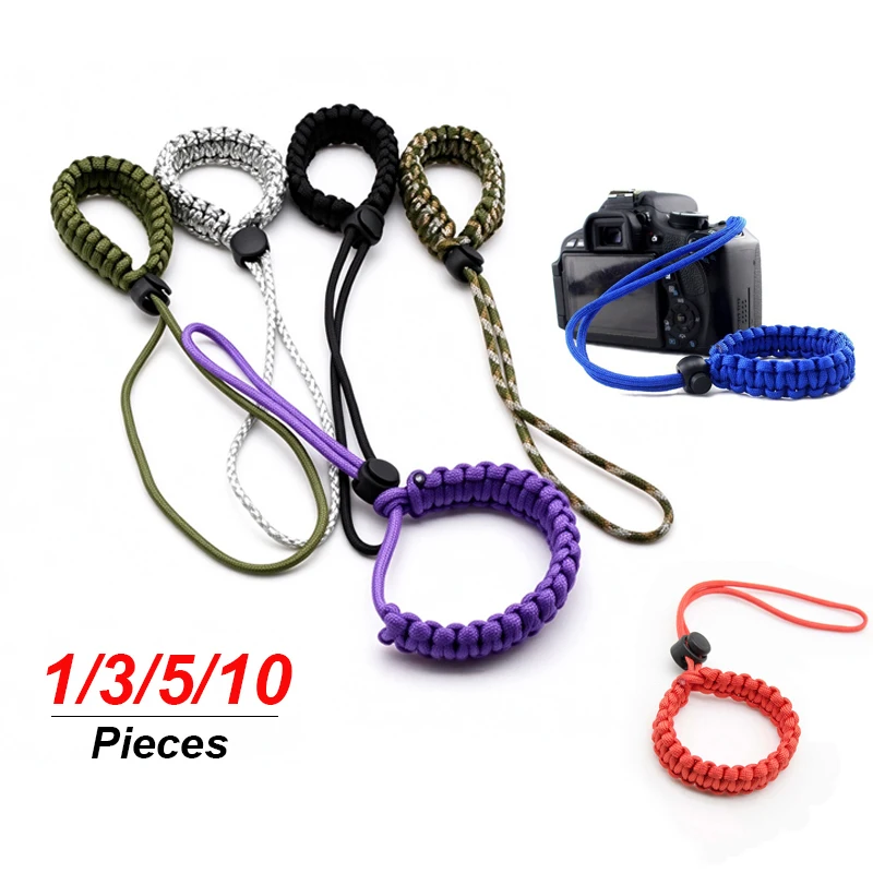 Camera Rope Outdoor Survival Bracelet Woven Hand Strap Rope Wrist Wristband for Canon Leica Sony Fujifilm Fuji Nikon Camera