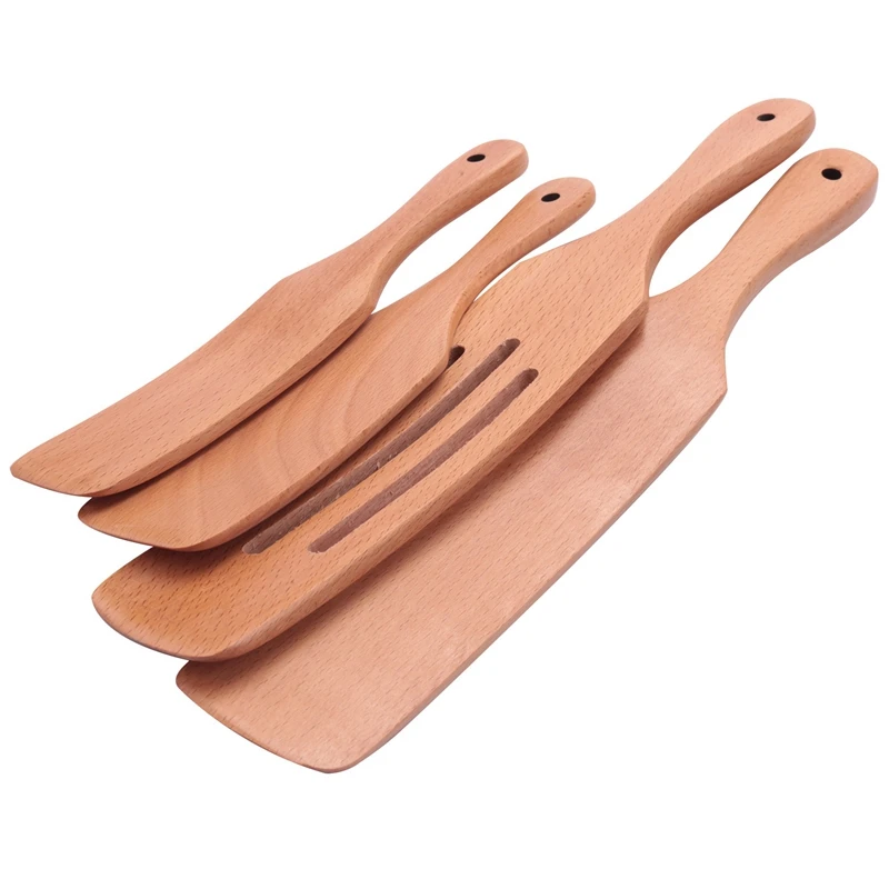 Spurtles Kitchen Tools,Cooking Utensils,Moliy Wooden Spoons For Cooking,Spatula Kitchen Utensils Set