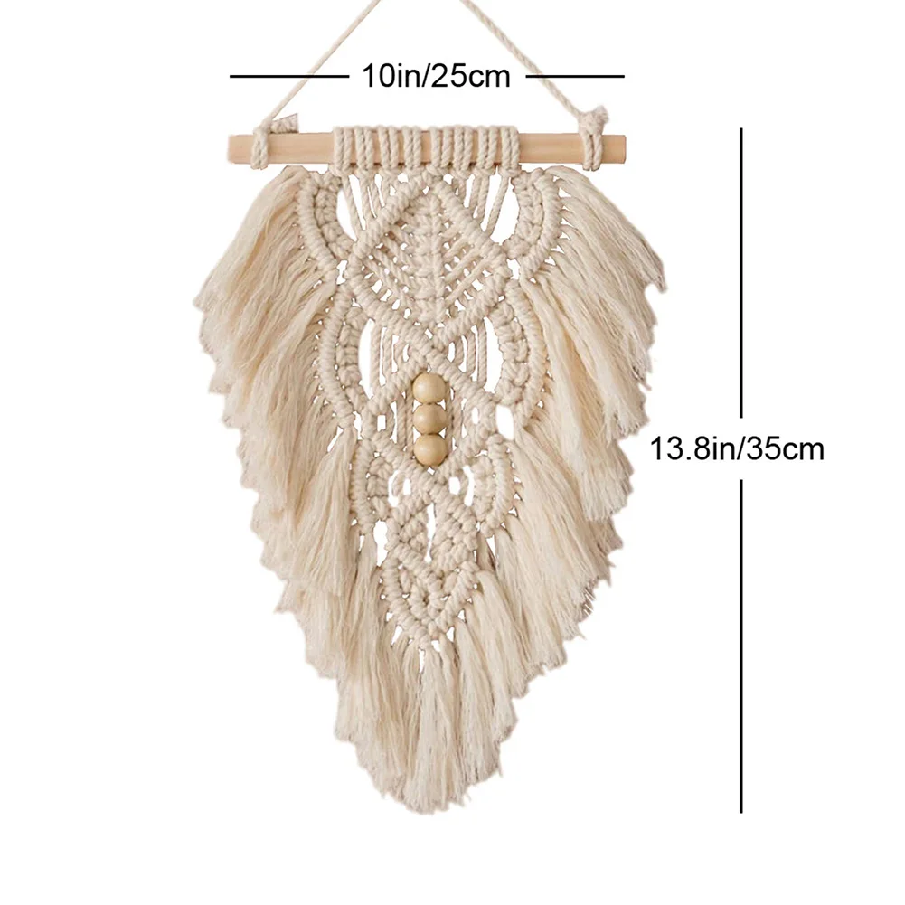Home Decor Wall Art Handmade Macrame Tapestry Macrame Leaf Decor Easy Assembly Handwoven High-quality Cotton Rope