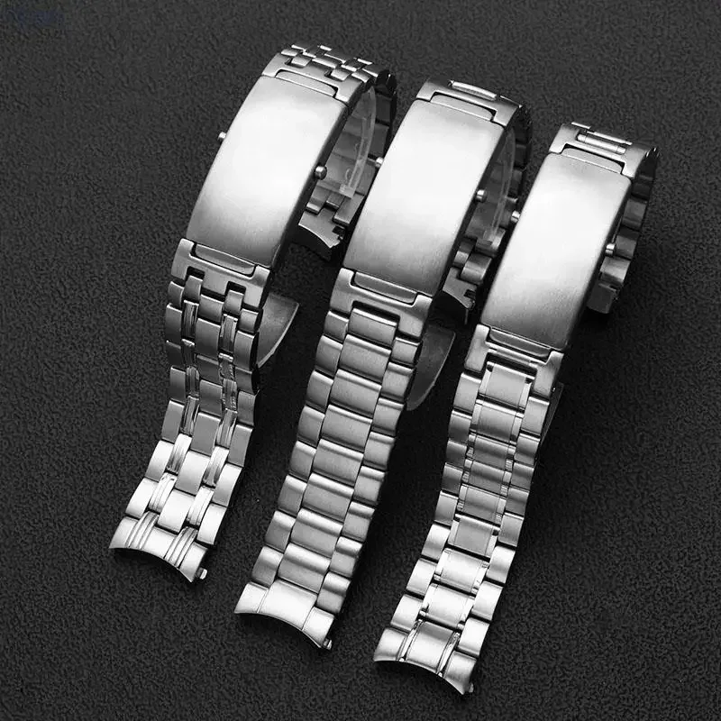 316L 20mm 22mm Silver Stainless steel Watch Bands Strap For omega Ocean 007 seamaster 300 Bracelet Watch Accessories