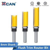 XCAN Milling Cutter 8mm Shank Flush Trim Router Bit Pattern Bit Top Bottom Bearing 5/8\