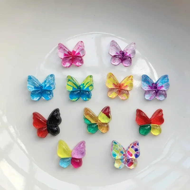 40pcs of flower angel butterfly Nail art rhinestone non-thermal restoration flat back acrylic nail stone 3D nail art decoration