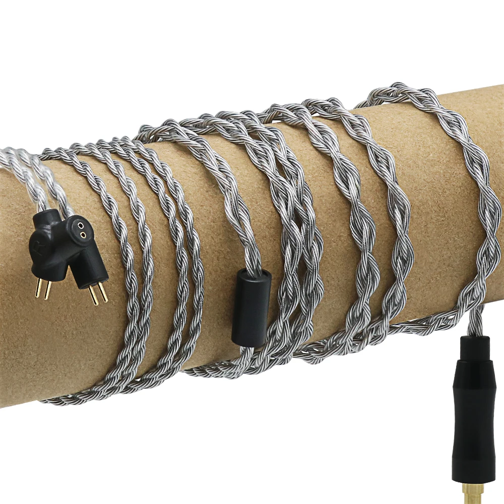 Detachable Long Boom Microphone OFC Silver-plated Graphene Cables Audio Gaming Headphone Wires Multiple Connectors are Available