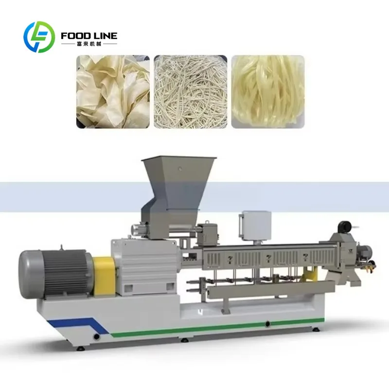Customized Puffed Foods and Pasta Twin Screw Extruder Machine for Making Textured Protein Foods Pea Protein and Wheat Nugget