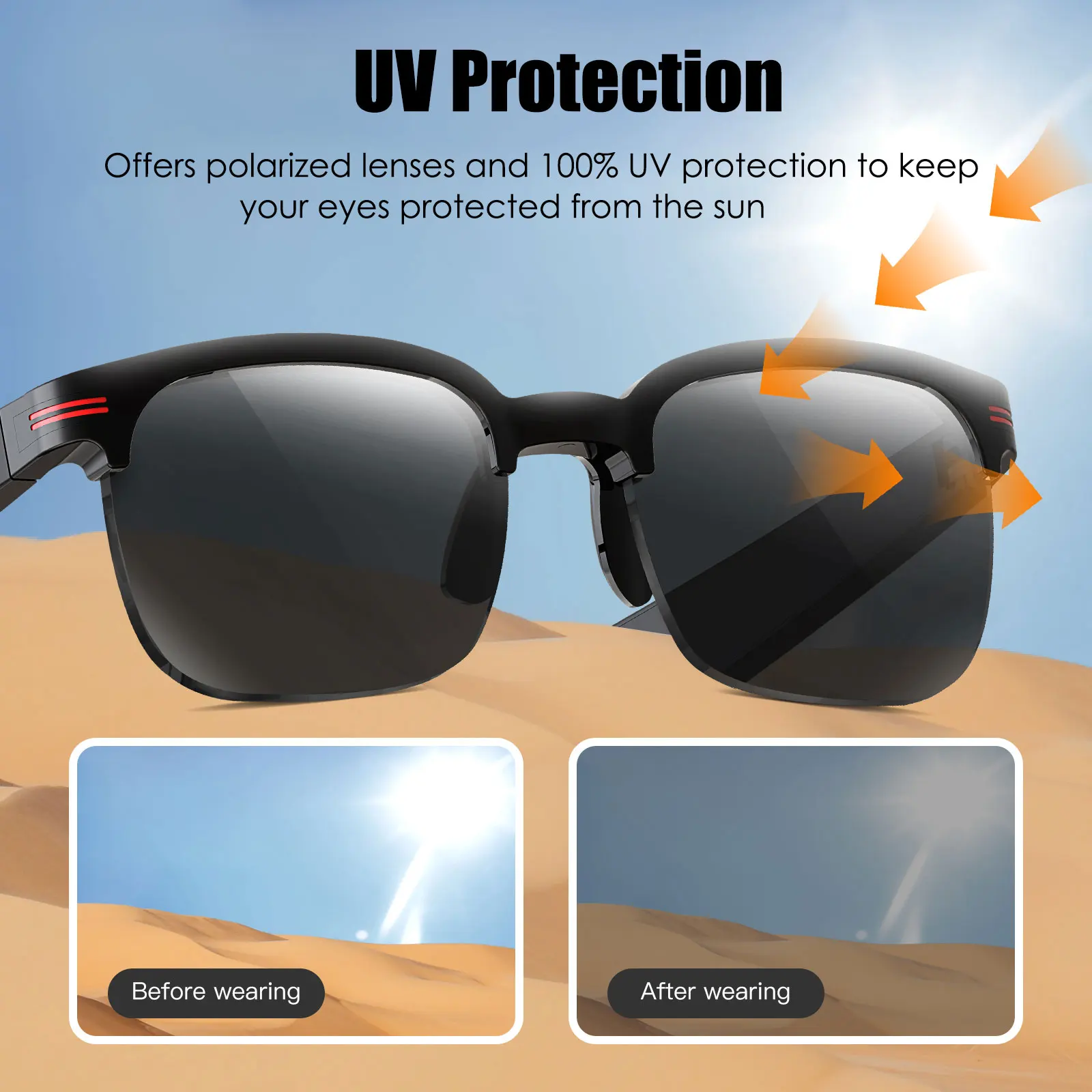 INEYES новые умные очки для мужчин и женщин Bluetooth-очки могут ответить/отклонить управление вызовом музыка защита от ультрафиолета поляризационные солнцезащитные очки