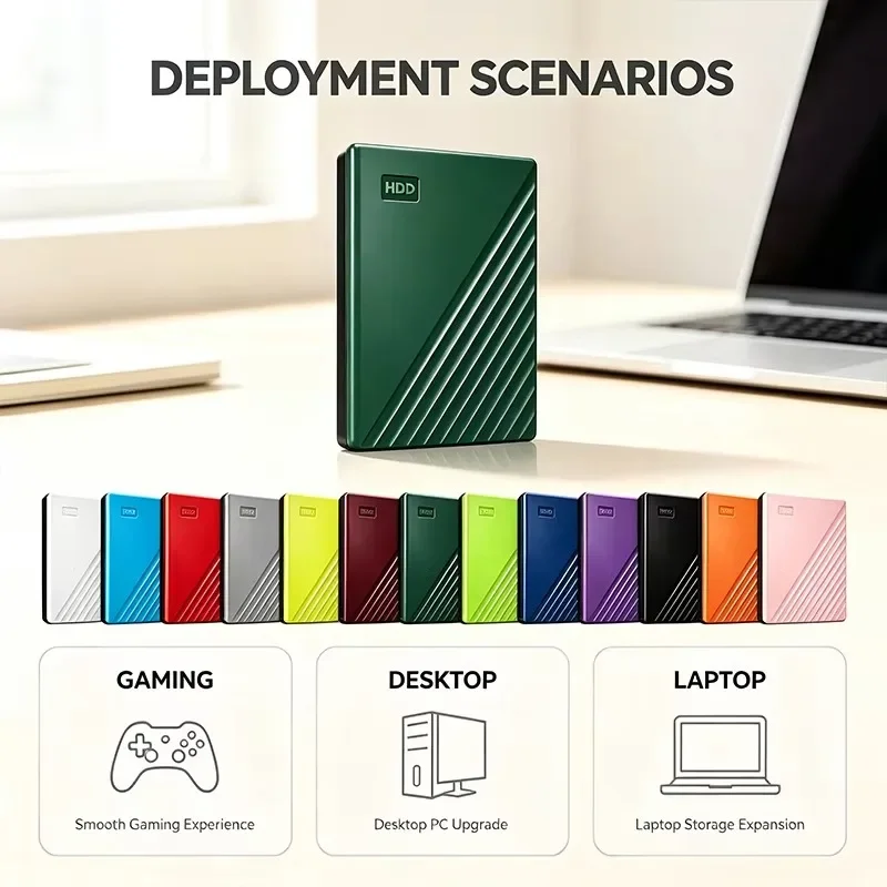2.5 Inch External Hard Drive,Fast Data Transfer, Multi‑Device Compatible Portable HDD Durable Storage Disk for Data Backup New
