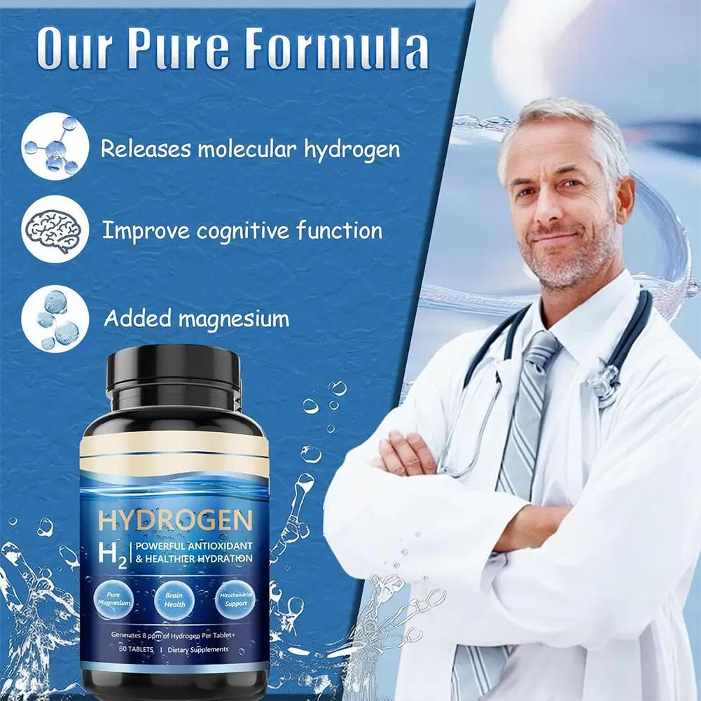أقراص مياه الهيدروجين أقراص معدنية غنية الهيدروجين قابلة للذوبان لمياه الشرب، معزز الهيدروجين القلوي المضاد للأكسدة #5