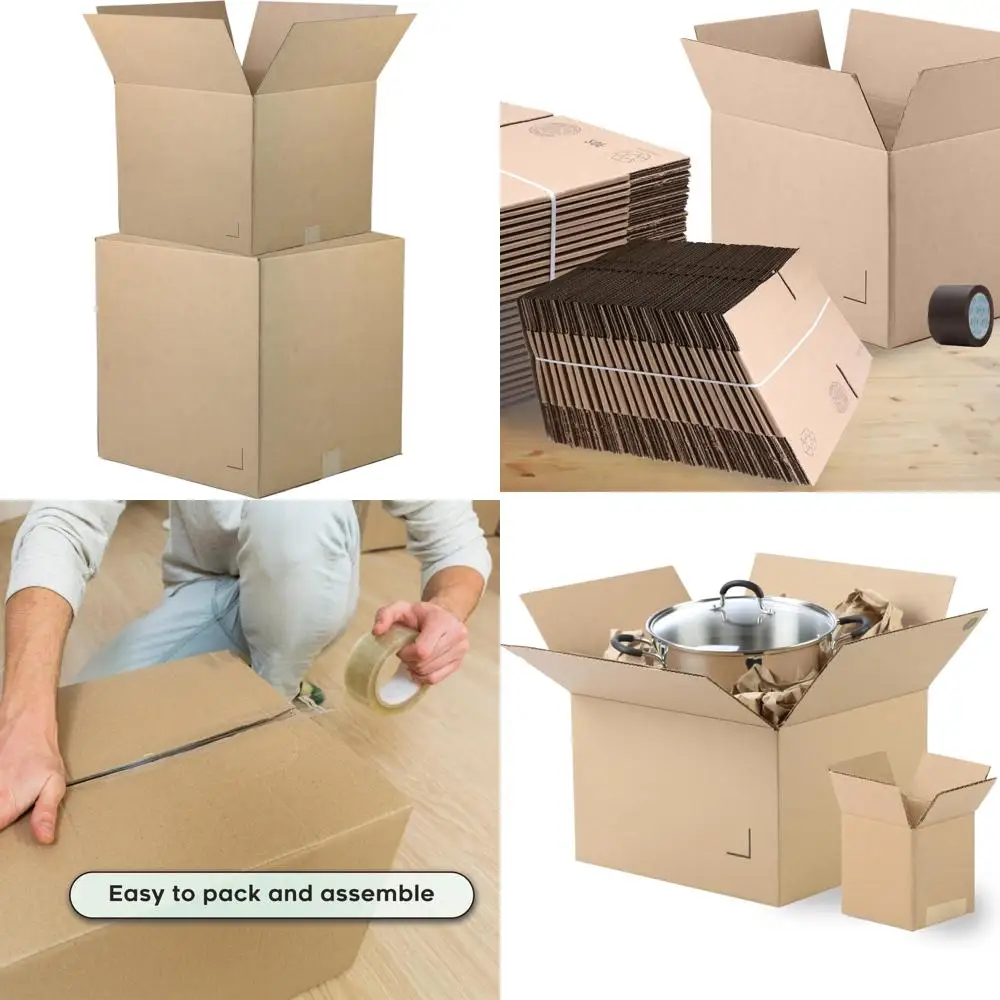Brown Kraft Corrugated Cardboard Shipping Boxes 10.75x3.5x5 - 25 Pack for Business Mailing, Packing, Moving, and Storage Solutio
